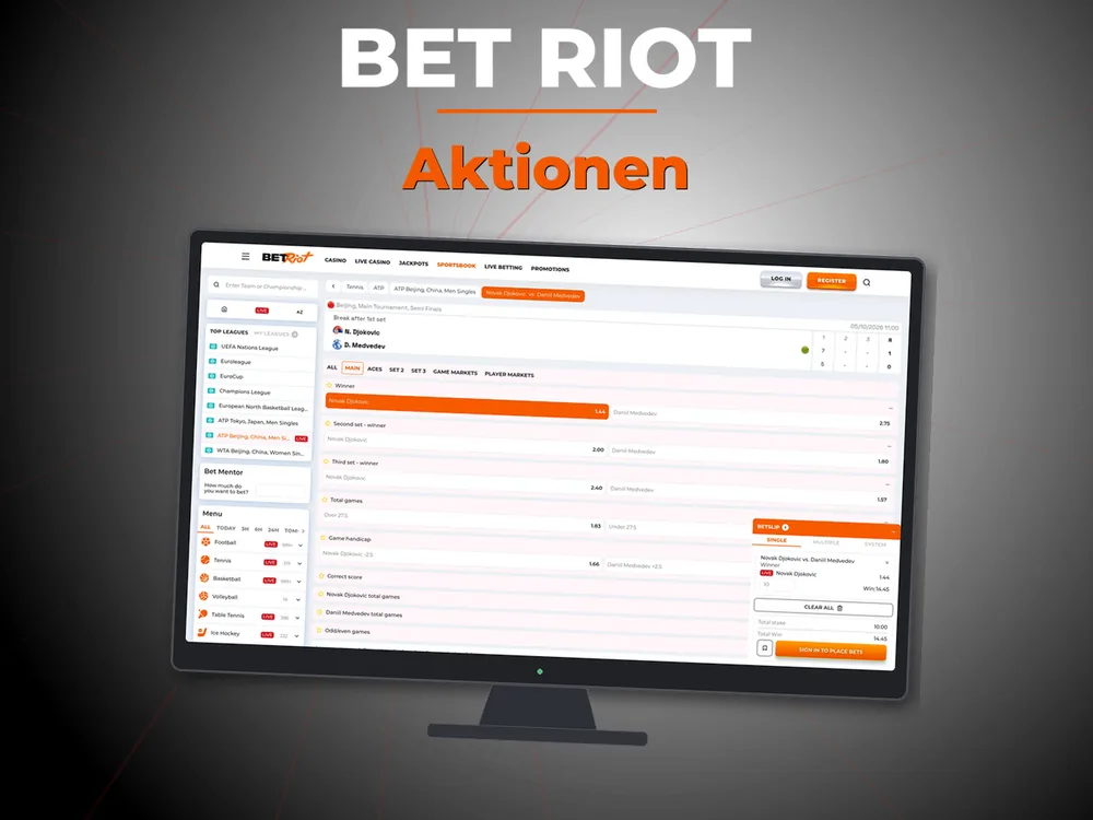 Bet Riot - Aktionen