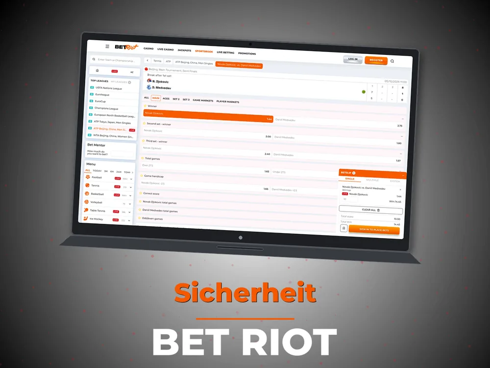 Bet Riot - Sicherheit
