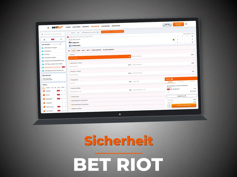 Bet Riot - Sicherheit