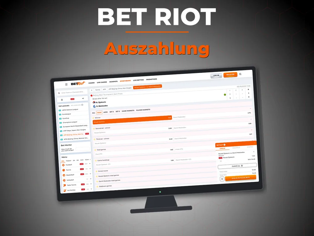 Bet Riot - Auszahlung